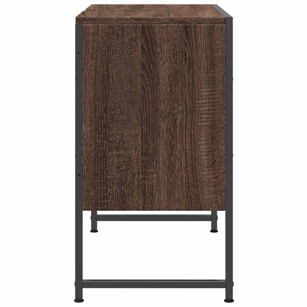 vidaXL Dulap chiuveta de baie, stejar maro, 80x33x60 cm, lemn compozit vidaXL Dulap chiuveta de baie, stejar maro, 80x33x60 cm, lemn compozit