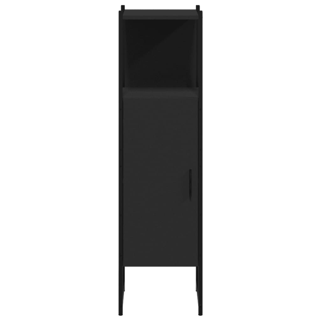 vidaXL Dulap de baie, negru, 33x33x120,5 cm, lemn prelucrat vidaXL Dulap de baie, negru, 33x33x120,5 cm, lemn prelucrat
