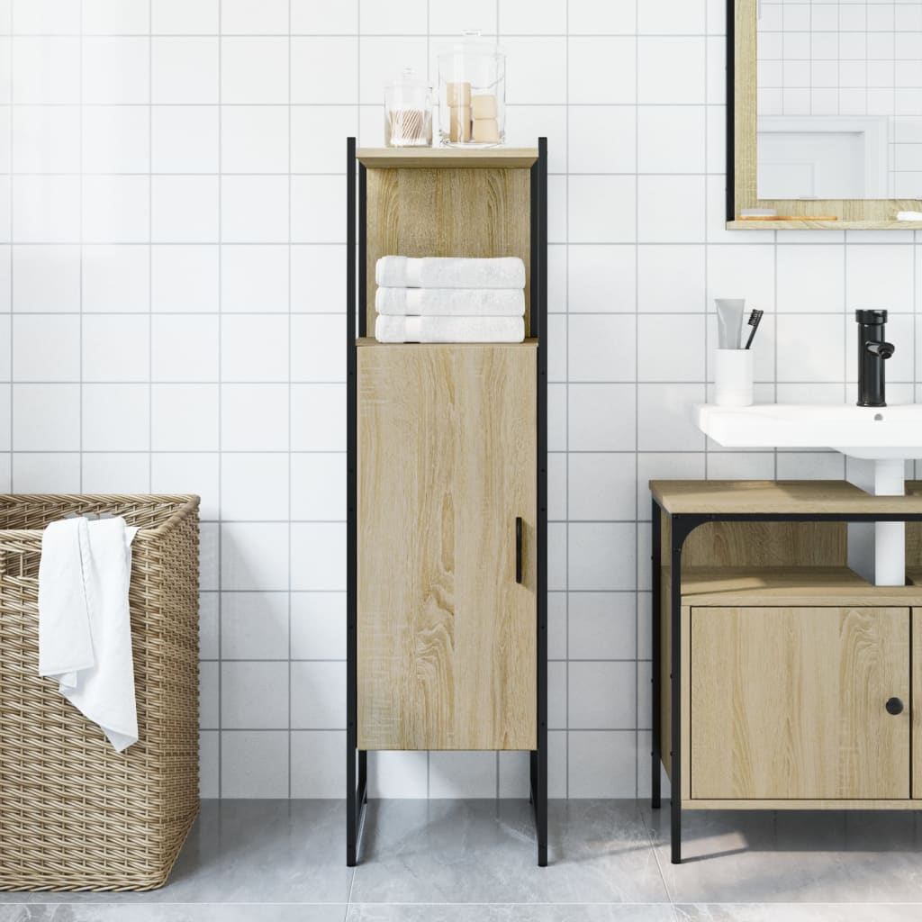vidaXL Dulap de baie, stejar sonoma, 33x33x120,5 cm, lemn prelucrat vidaXL Dulap de baie, stejar sonoma, 33x33x120,5 cm, lemn prelucrat