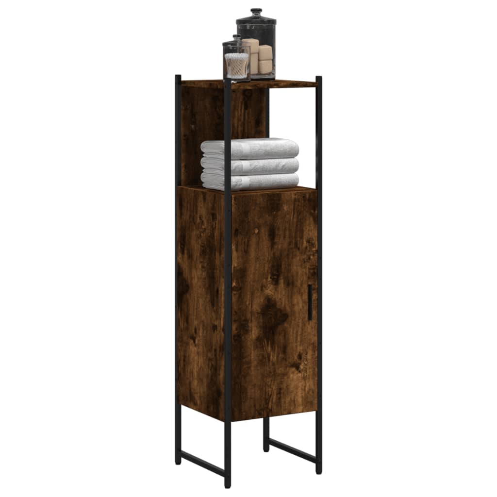 vidaXL Dulap de baie, stejar afumat, 33x33x120,5 cm, lemn prelucrat vidaXL Dulap de baie, stejar afumat, 33x33x120,5 cm, lemn prelucrat