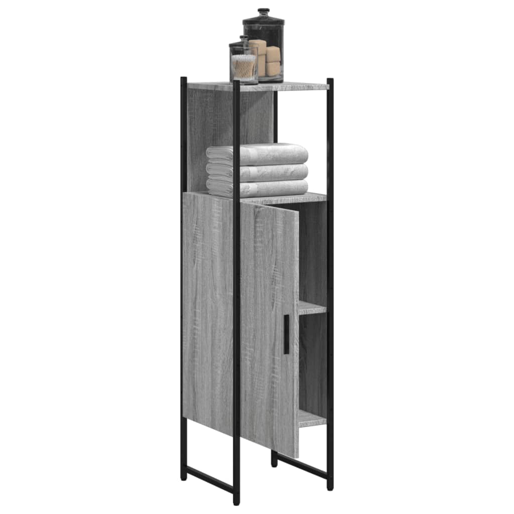 vidaXL Dulap de baie, gri sonoma, 33x33x120,5 cm, lemn prelucrat vidaXL Dulap de baie, gri sonoma, 33x33x120,5 cm, lemn prelucrat