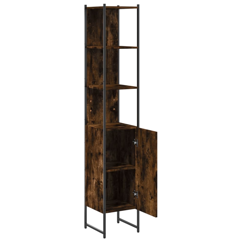 vidaXL Dulap de baie, stejar afumat, 33x33x185,5 cm, lemn prelucrat vidaXL Dulap de baie, stejar afumat, 33x33x185,5 cm, lemn prelucrat