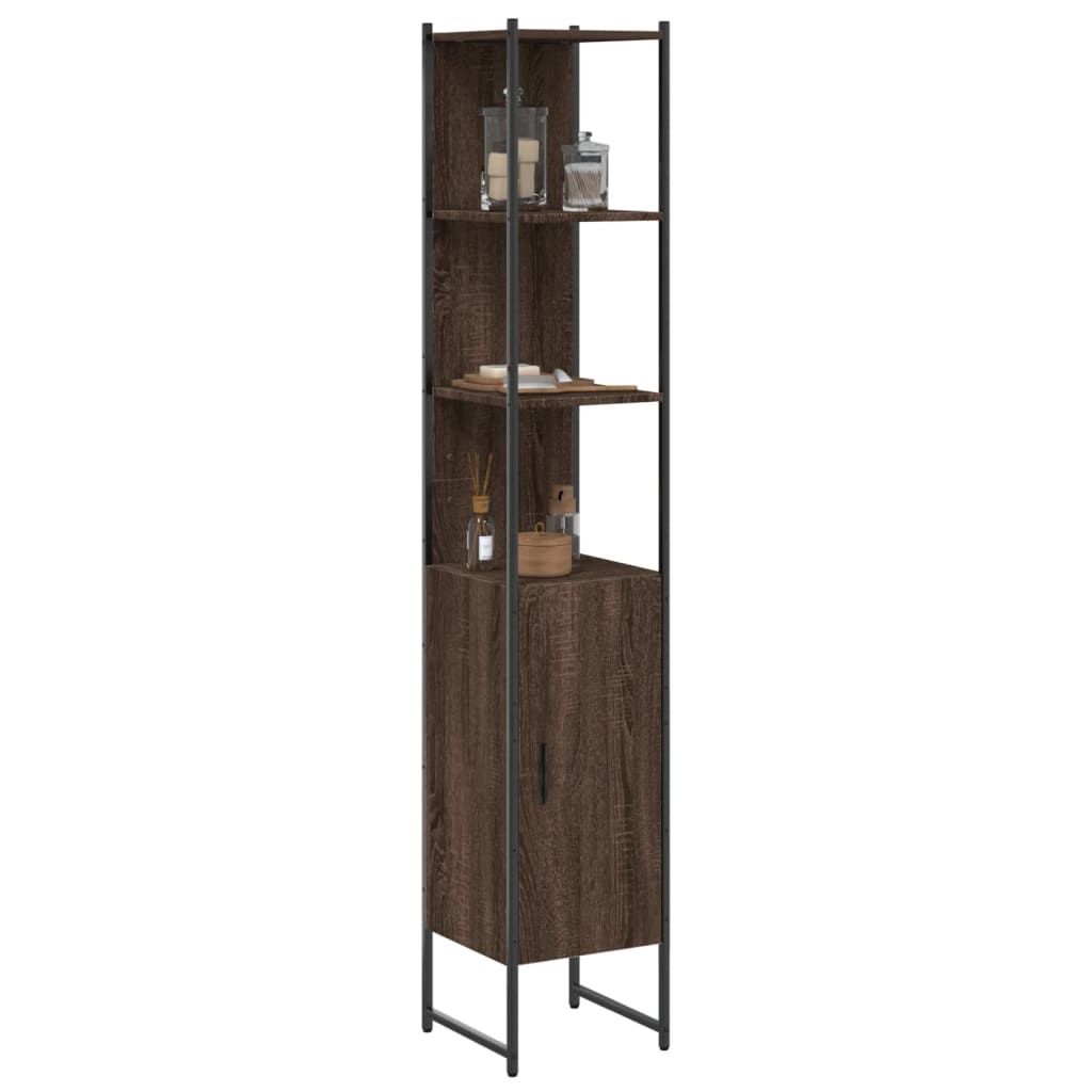 vidaXL Dulap de baie, stejar maro, 33x33x185,5 cm, lemn prelucrat vidaXL Dulap de baie, stejar maro, 33x33x185,5 cm, lemn prelucrat