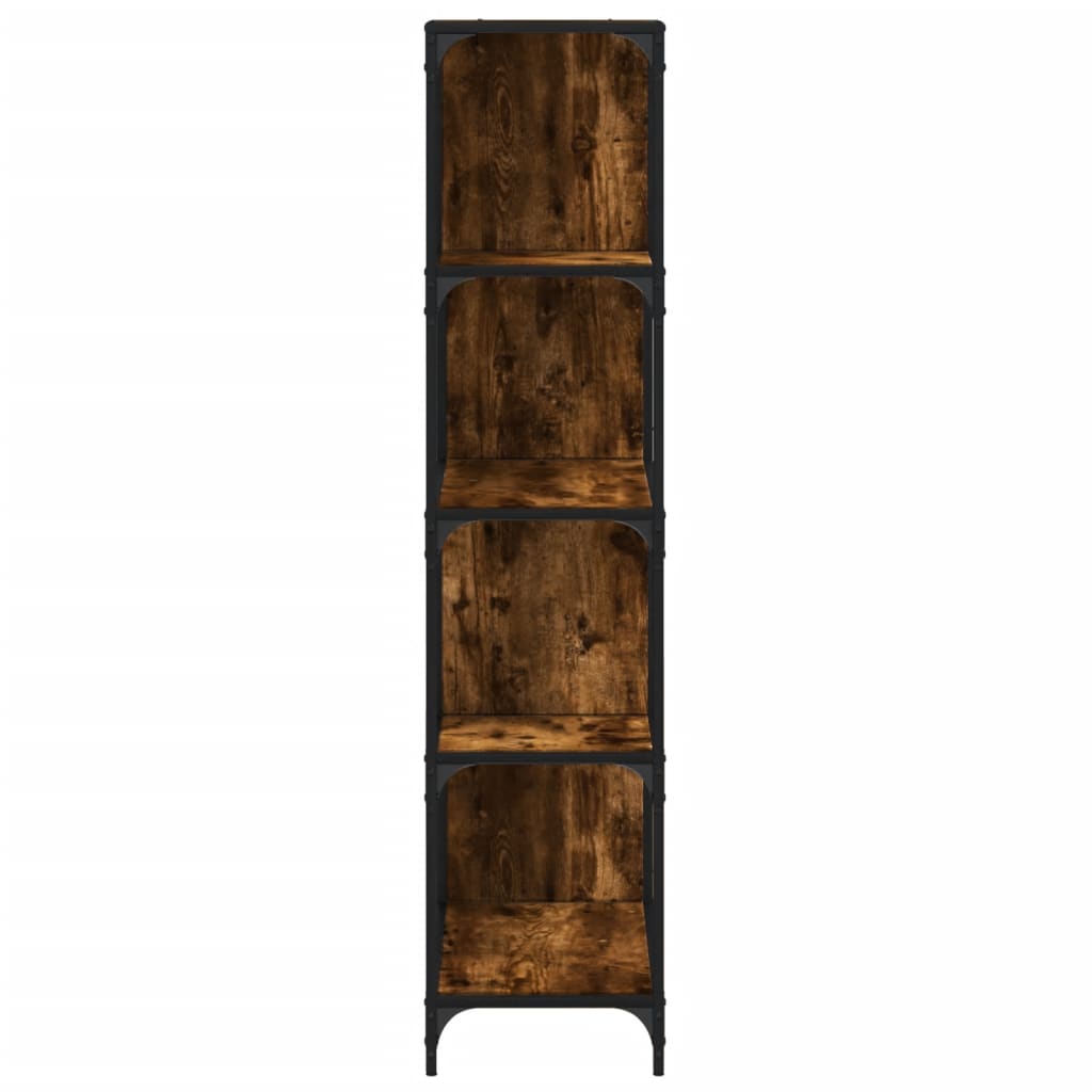 vidaXL Bibliotecă cu 4 niveluri stejar fumuriu 139x33,5x149 cm lemn vidaXL Bibliotecă cu 4 niveluri stejar fumuriu 139x33,5x149 cm lemn