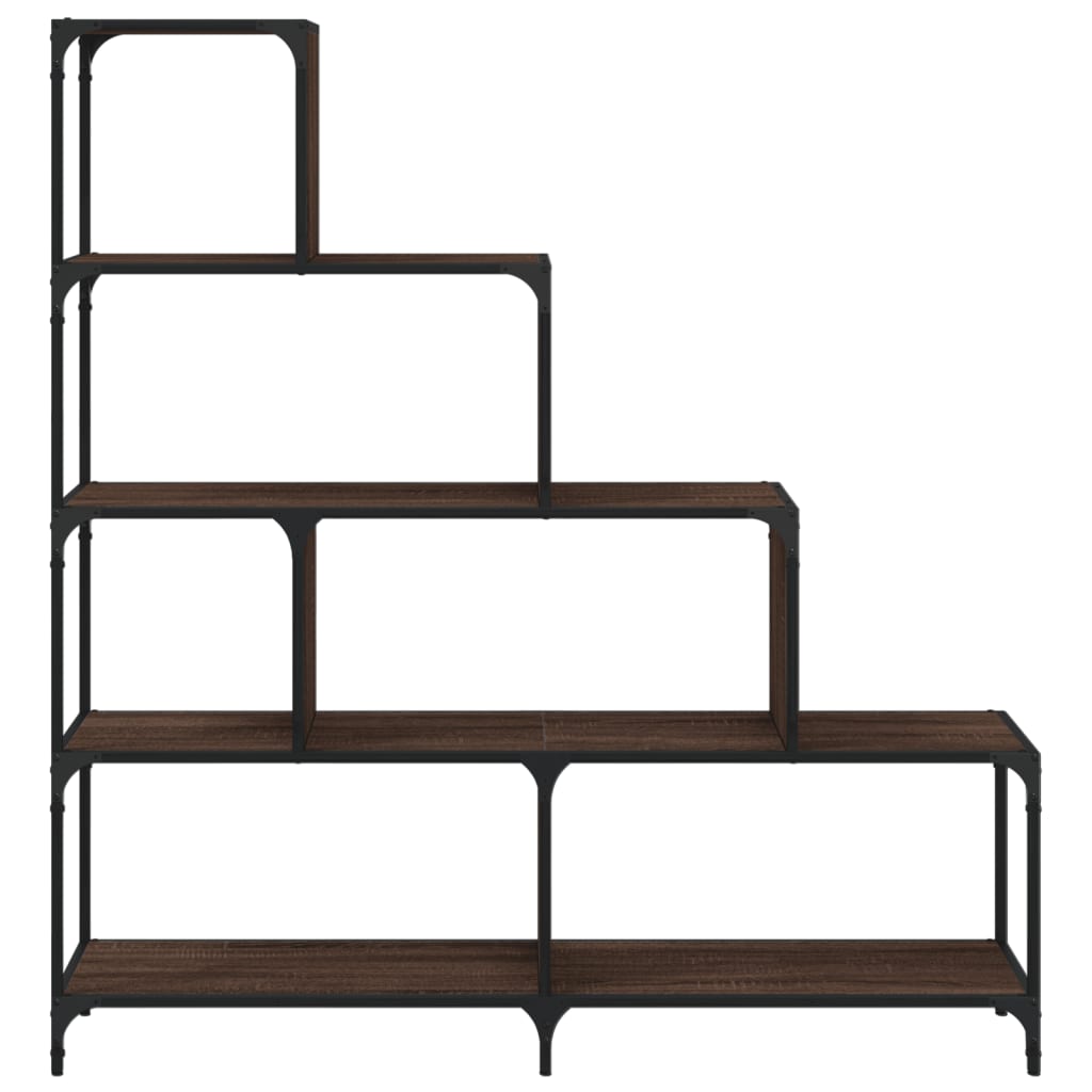 vidaXL Bibliotecă cu 4 niveluri stejar maro 139x33,5x149 cm lemn vidaXL Bibliotecă cu 4 niveluri stejar maro 139x33,5x149 cm lemn