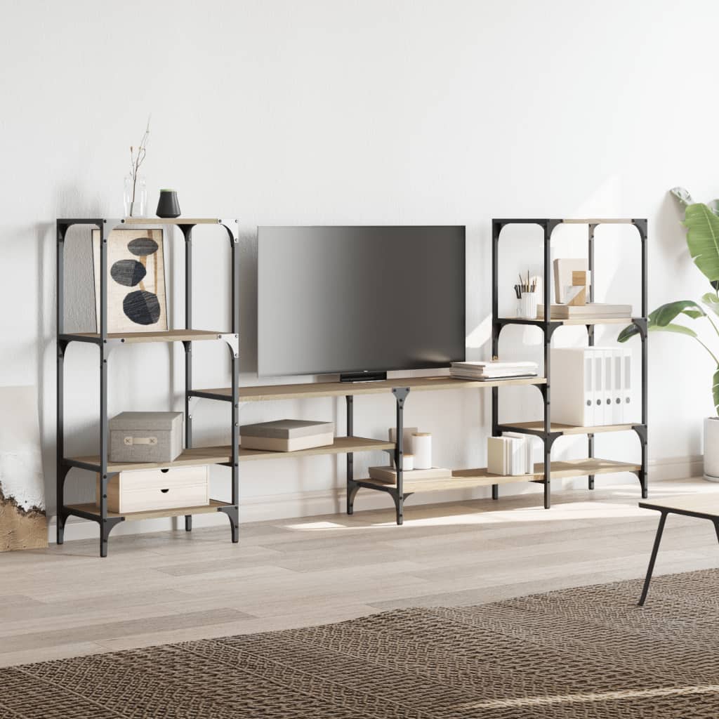 vidaXL Comodă TV, stejar sonoma, 206,5x28,5x95 cm, lemn compozit vidaXL Comodă TV, stejar sonoma, 206,5x28,5x95 cm, lemn compozit