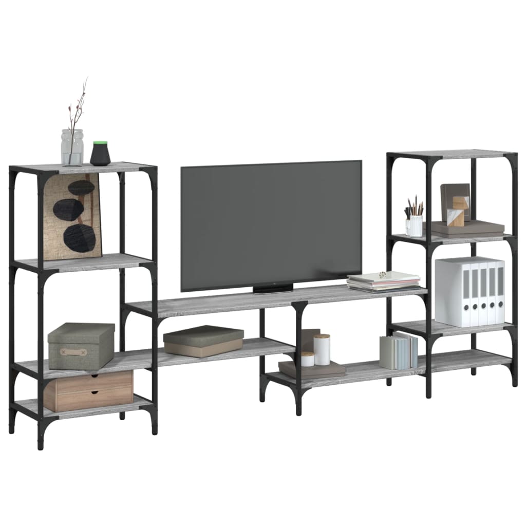 vidaXL Comodă TV, gri sonoma, 206,5x28,5x95 cm, lemn compozit vidaXL Comodă TV, gri sonoma, 206,5x28,5x95 cm, lemn compozit