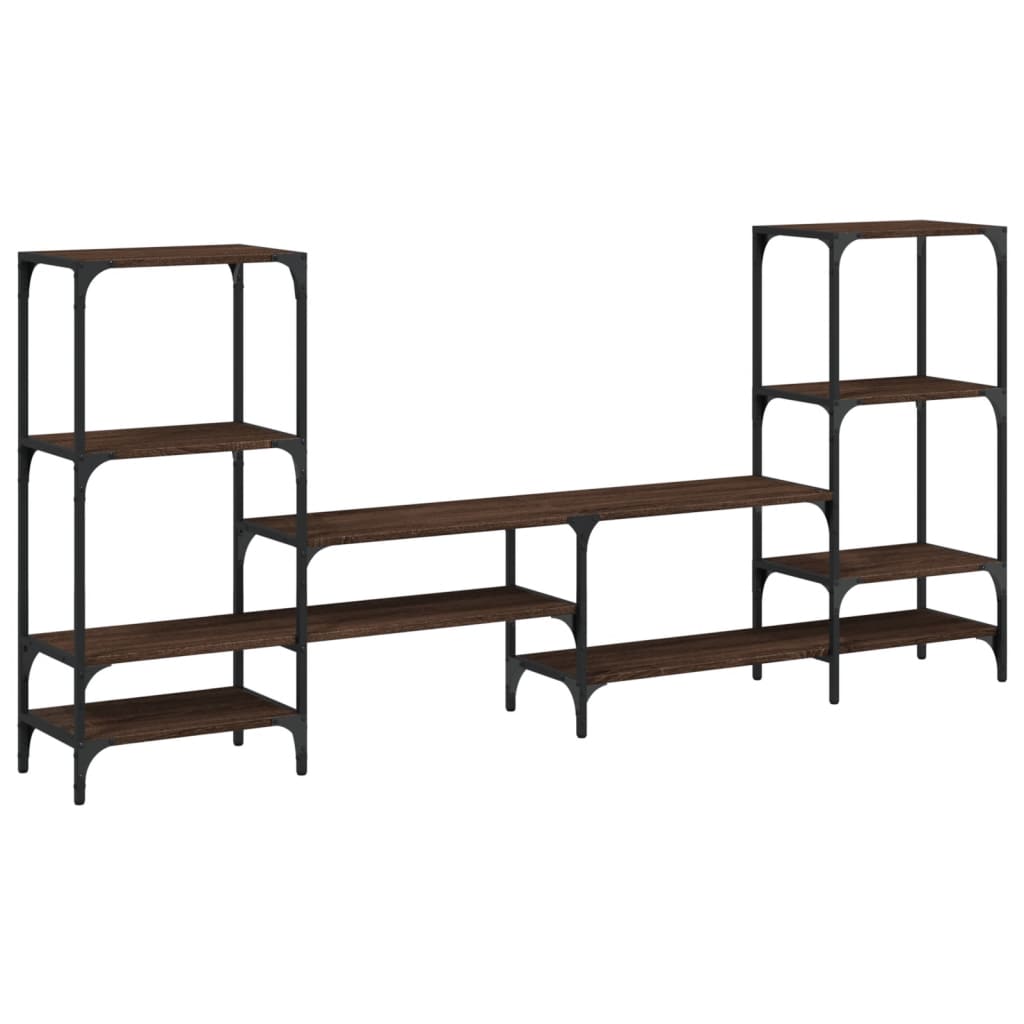 vidaXL Dulap TV, stejar maro, 206,5x28,5x95 cm, lemn prelucrat vidaXL Dulap TV, stejar maro, 206,5x28,5x95 cm, lemn prelucrat
