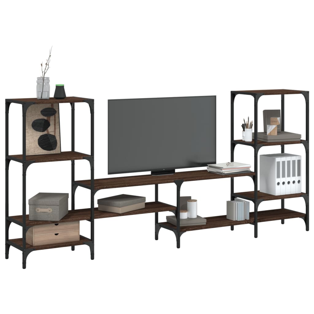 vidaXL Dulap TV, stejar maro, 206,5x28,5x95 cm, lemn prelucrat vidaXL Dulap TV, stejar maro, 206,5x28,5x95 cm, lemn prelucrat