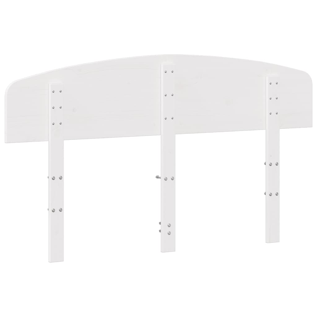 vidaXL Tăblie de pat, alb, 150 cm, lemn masiv de pin vidaXL Tăblie de pat, alb, 150 cm, lemn masiv de pin
