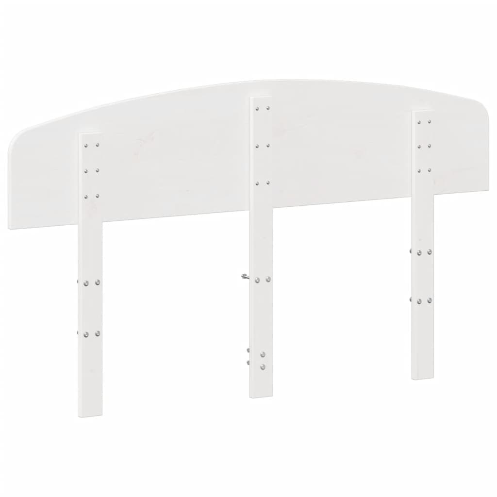 vidaXL Tăblie de pat, alb, 135 cm, lemn masiv de pin