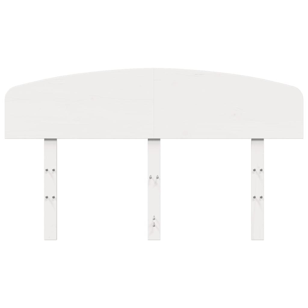 vidaXL Tăblie de pat, alb, 120 cm, lemn masiv de pin