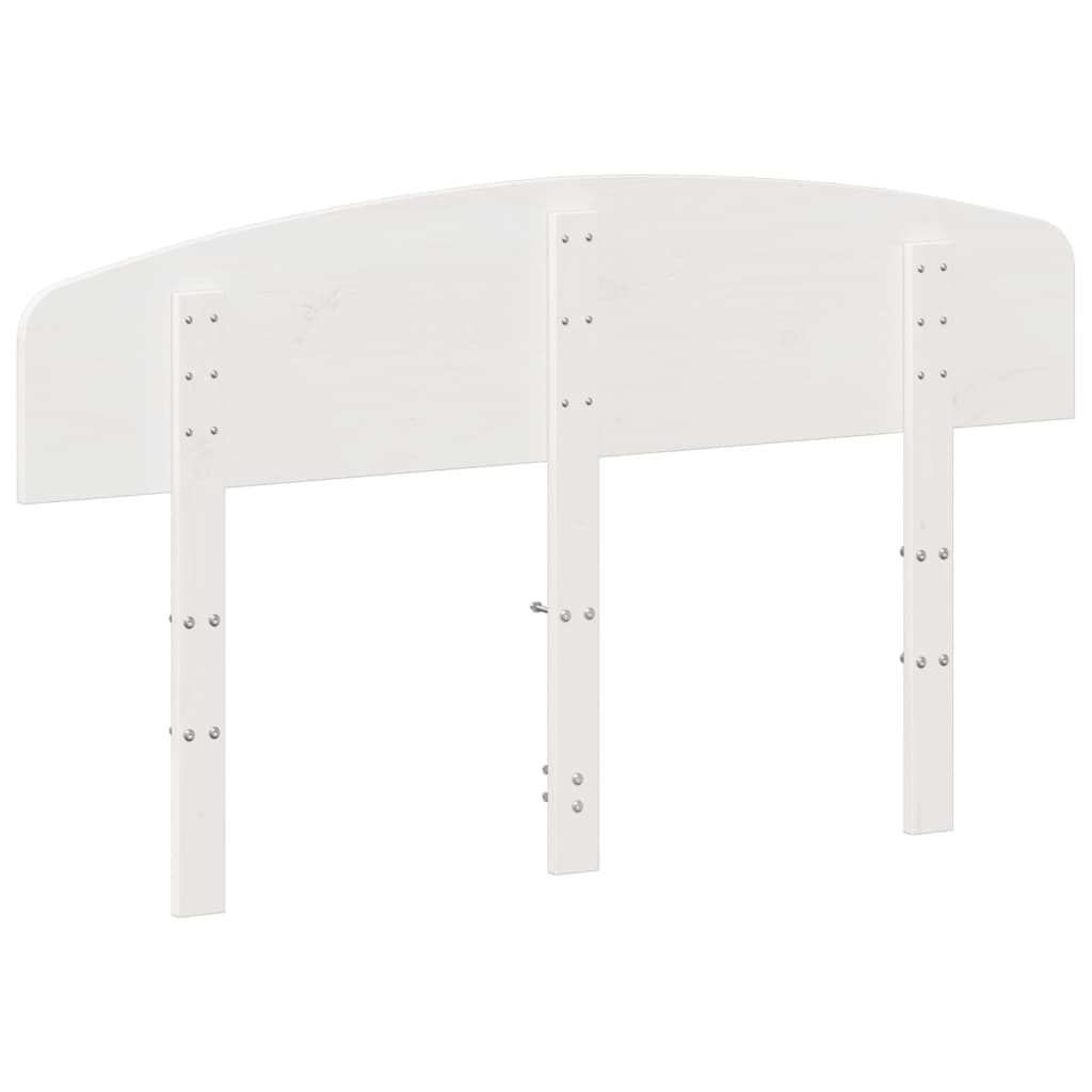 vidaXL Tăblie de pat, alb, 120 cm, lemn masiv de pin