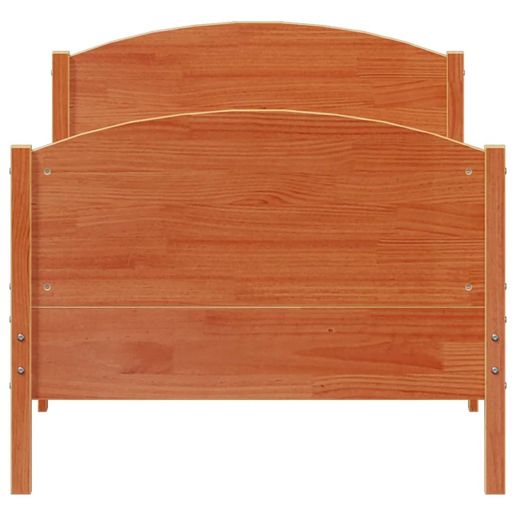 vidaXL Pat de zi fără saltea, maro ceruit, 90x200 cm, lemn masiv pin vidaXL Pat de zi fără saltea, maro ceruit, 90x200 cm, lemn masiv pin