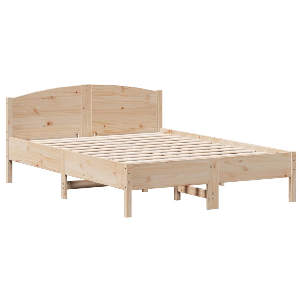vidaXL Cadru de pat fără saltea, 120x190 cm, lemn masiv pin vidaXL Cadru de pat fără saltea, 120x190 cm, lemn masiv pin