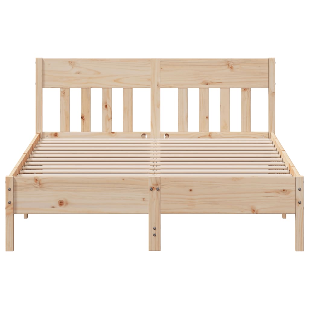 vidaXL Cadru de pat fără saltea, 140x190 cm, lemn masiv de pin vidaXL Cadru de pat fără saltea, 140x190 cm, lemn masiv de pin