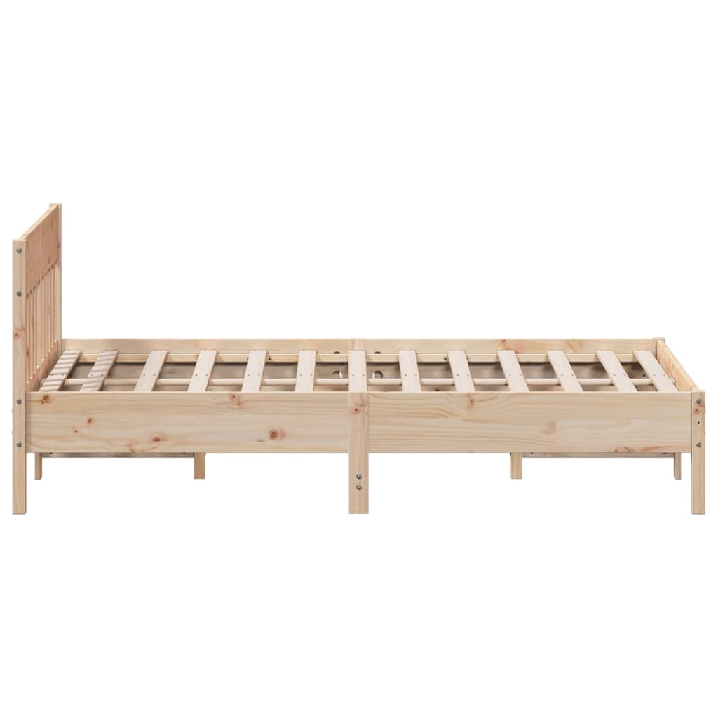 vidaXL Cadru de pat fără saltea, 140x190 cm, lemn masiv de pin vidaXL Cadru de pat fără saltea, 140x190 cm, lemn masiv de pin