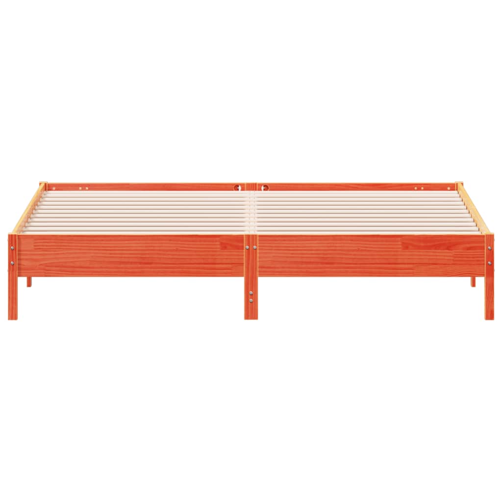 vidaXL Cadru de pat fără saltea, maro ceruit 200x200 cm lemn masiv pin