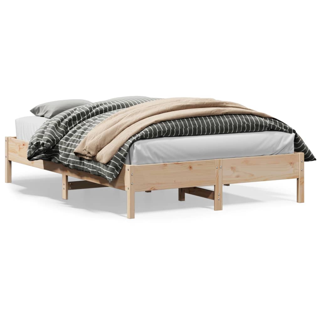 vidaXL Cadru de pat fără saltea, 160x200 cm, lemn masiv pin vidaXL Cadru de pat fără saltea, 160x200 cm, lemn masiv pin