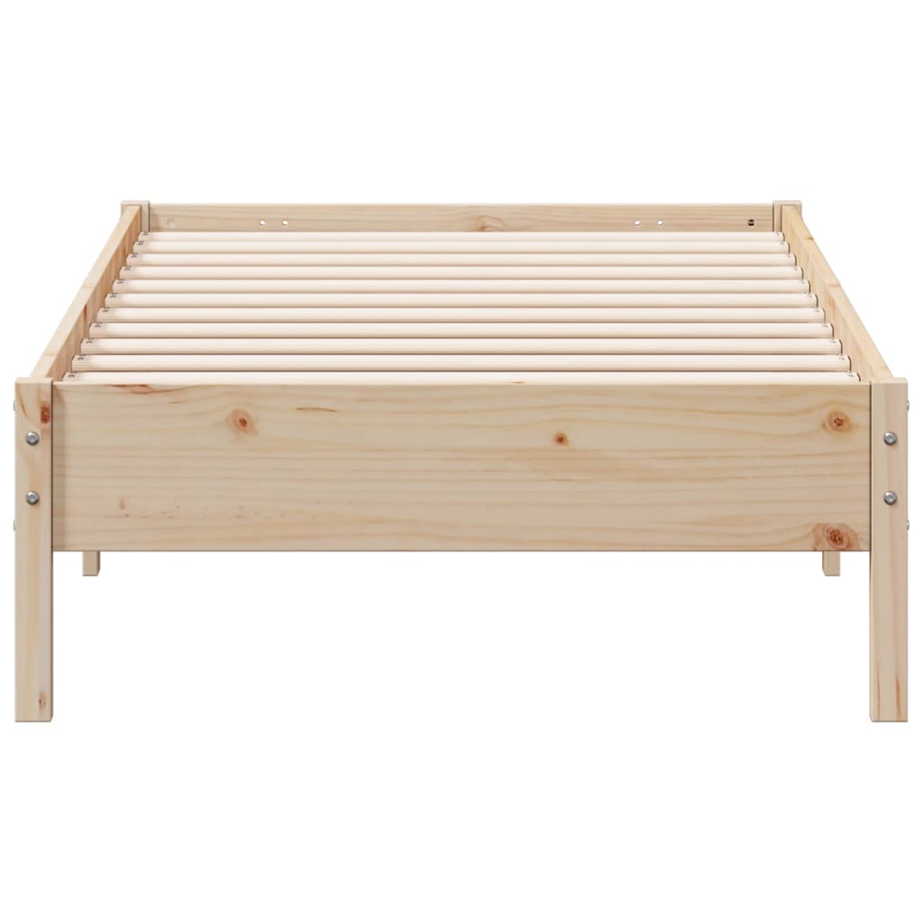 vidaXL Cadru de pat fără saltea, 90x200 cm, lemn masiv pin