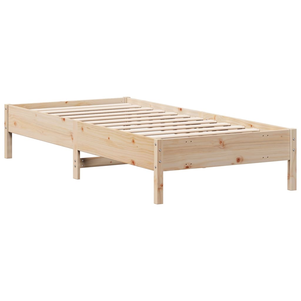 vidaXL Cadru de pat fără saltea, 90x200 cm, lemn masiv pin