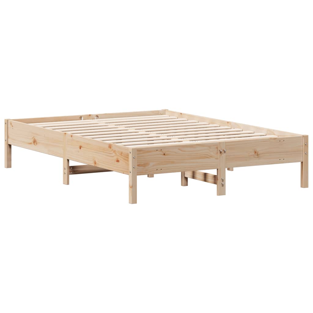vidaXL Cadru de pat fără saltea, 120x190 cm, lemn masiv pin