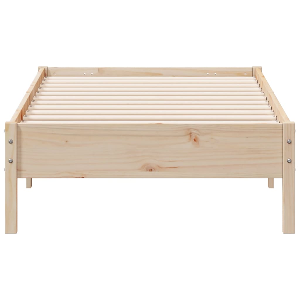 vidaXL Cadru de pat fără saltea, 75x190 cm, lemn masiv de pin