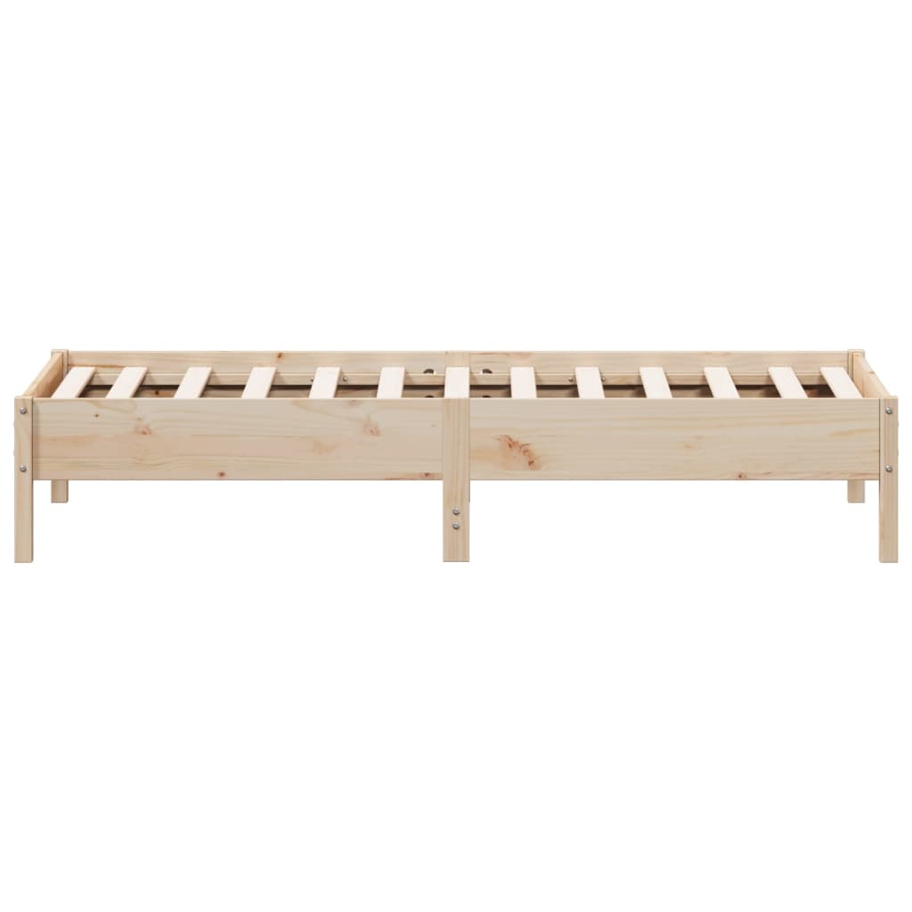 vidaXL Cadru de pat fără saltea, 75x190 cm, lemn masiv de pin