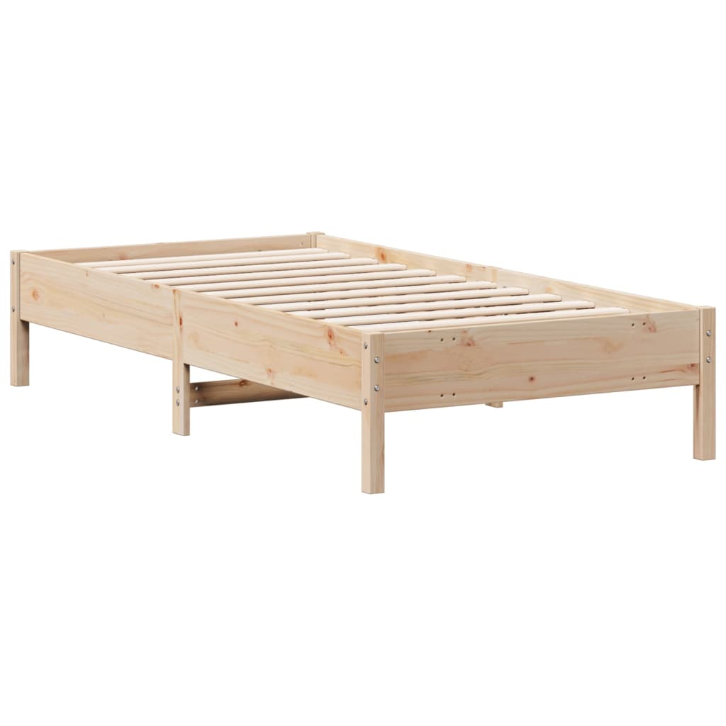 vidaXL Cadru de pat fără saltea, 75x190 cm, lemn masiv de pin
