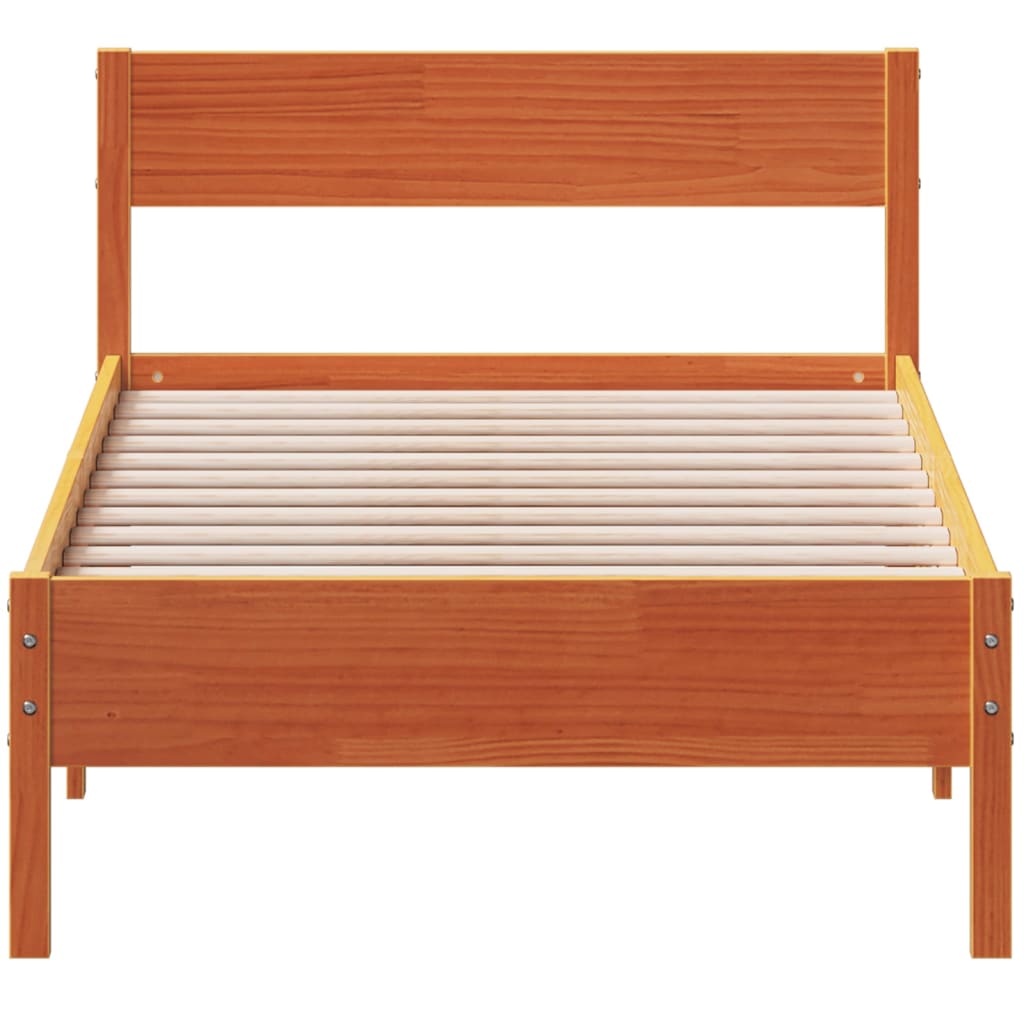 vidaXL Pat de zi fără saltea, maro ceruit, 90x200 cm, lemn masiv pin vidaXL Pat de zi fără saltea, maro ceruit, 90x200 cm, lemn masiv pin