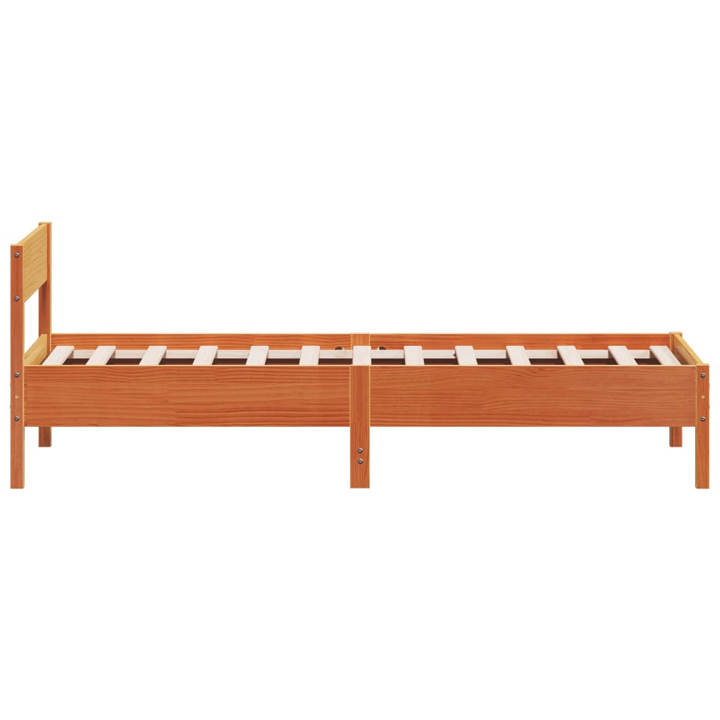 vidaXL Pat de zi fără saltea, maro ceruit, 90x200 cm, lemn masiv pin vidaXL Pat de zi fără saltea, maro ceruit, 90x200 cm, lemn masiv pin