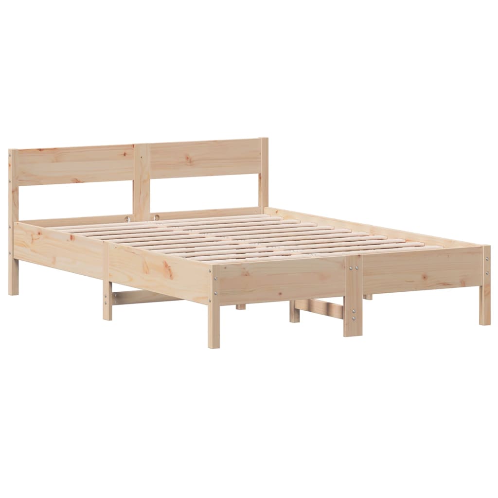 vidaXL Cadru de pat fără saltea, 120x190 cm, lemn masiv pin vidaXL Cadru de pat fără saltea, 120x190 cm, lemn masiv pin