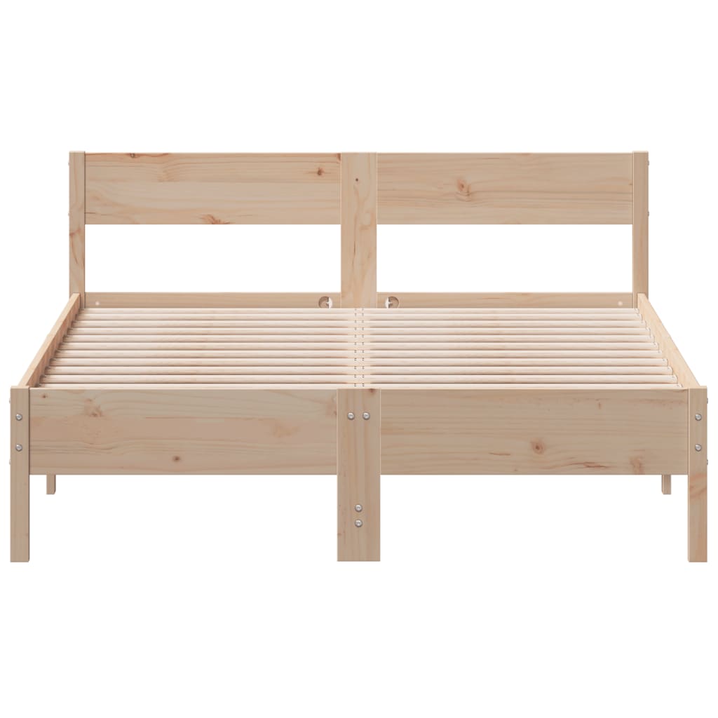 vidaXL Cadru de pat fără saltea, 120x190 cm, lemn masiv pin vidaXL Cadru de pat fără saltea, 120x190 cm, lemn masiv pin