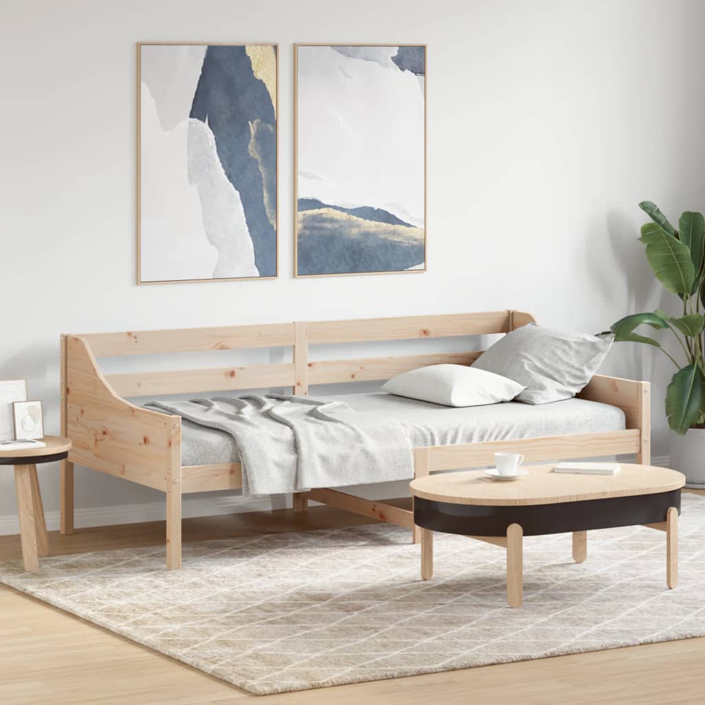 vidaXL Pat de zi fără saltea, 80x200 cm, lemn masiv pin vidaXL Pat de zi fără saltea, 80x200 cm, lemn masiv pin