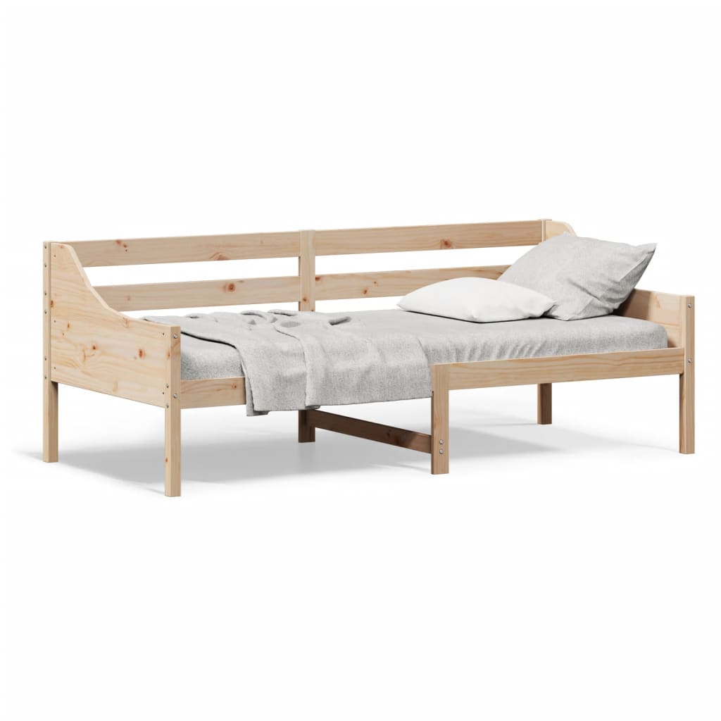 vidaXL Pat de zi fără saltea 100x200 cm din lemn masiv de pin
