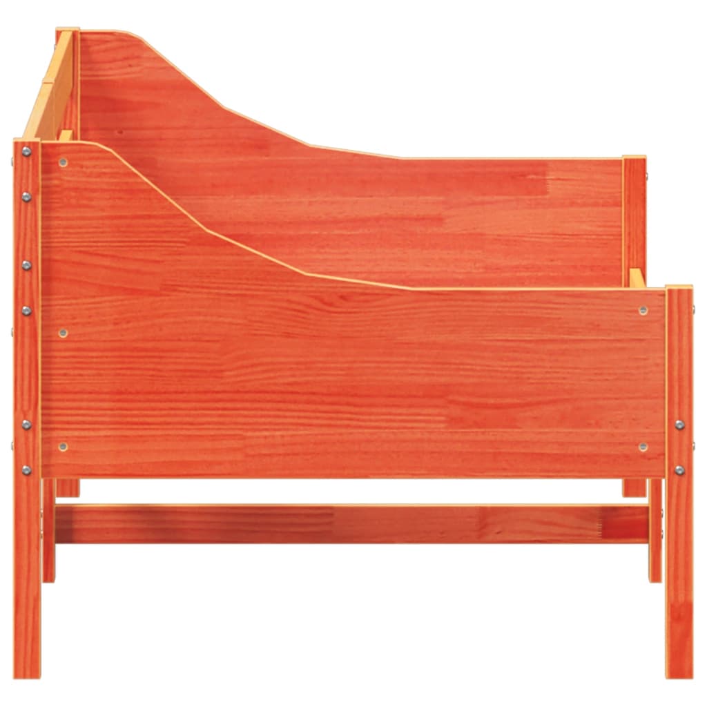 vidaXL Pat de zi fără saltea ceară maro 75x190 cm lemn masiv de pin