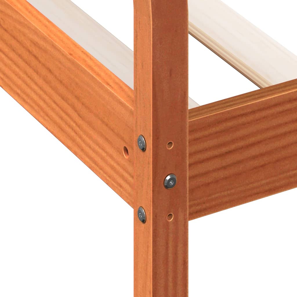 vidaXL Pat de zi fără saltea ceară maro 75x190 cm lemn masiv de pin