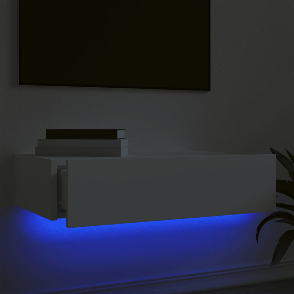 vidaXL Dulap TV cu lumini LED, alb, 60x35x15,5 cm vidaXL Dulap TV cu lumini LED, alb, 60x35x15,5 cm