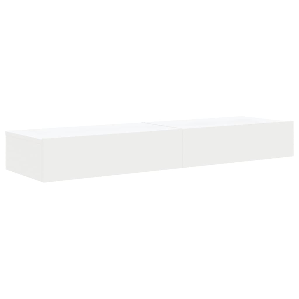 vidaXL Dulapuri TV cu lumini LED, 2 buc., alb, 60x35x15,5 cm