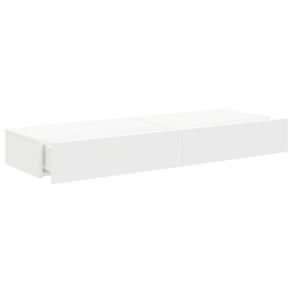 vidaXL Dulapuri TV cu lumini LED, 2 buc., alb, 60x35x15,5 cm