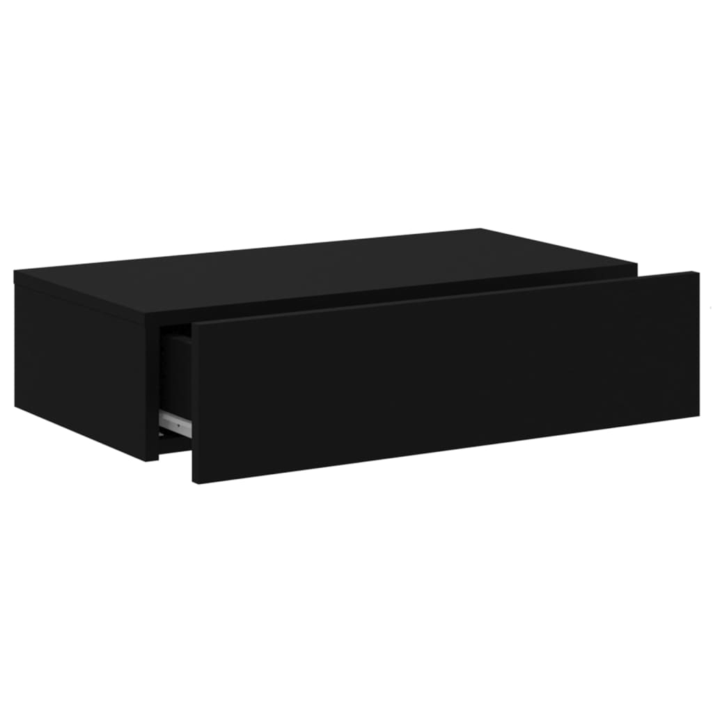 vidaXL Comodă TV cu lumini LED, negru, 60x35x15,5 cm
