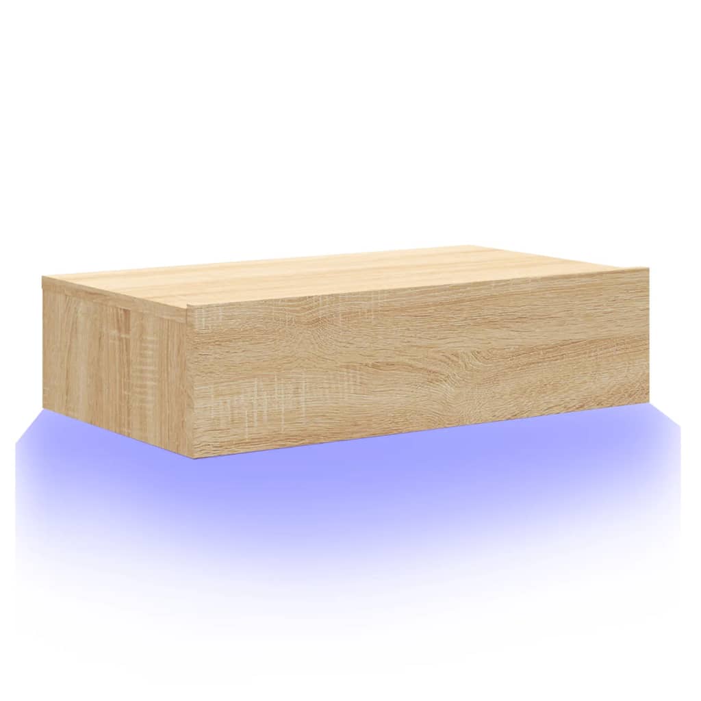 vidaXL Comodă TV cu lumini LED, stejar sonoma, 60x35x15,5 cm vidaXL Comodă TV cu lumini LED, stejar sonoma, 60x35x15,5 cm