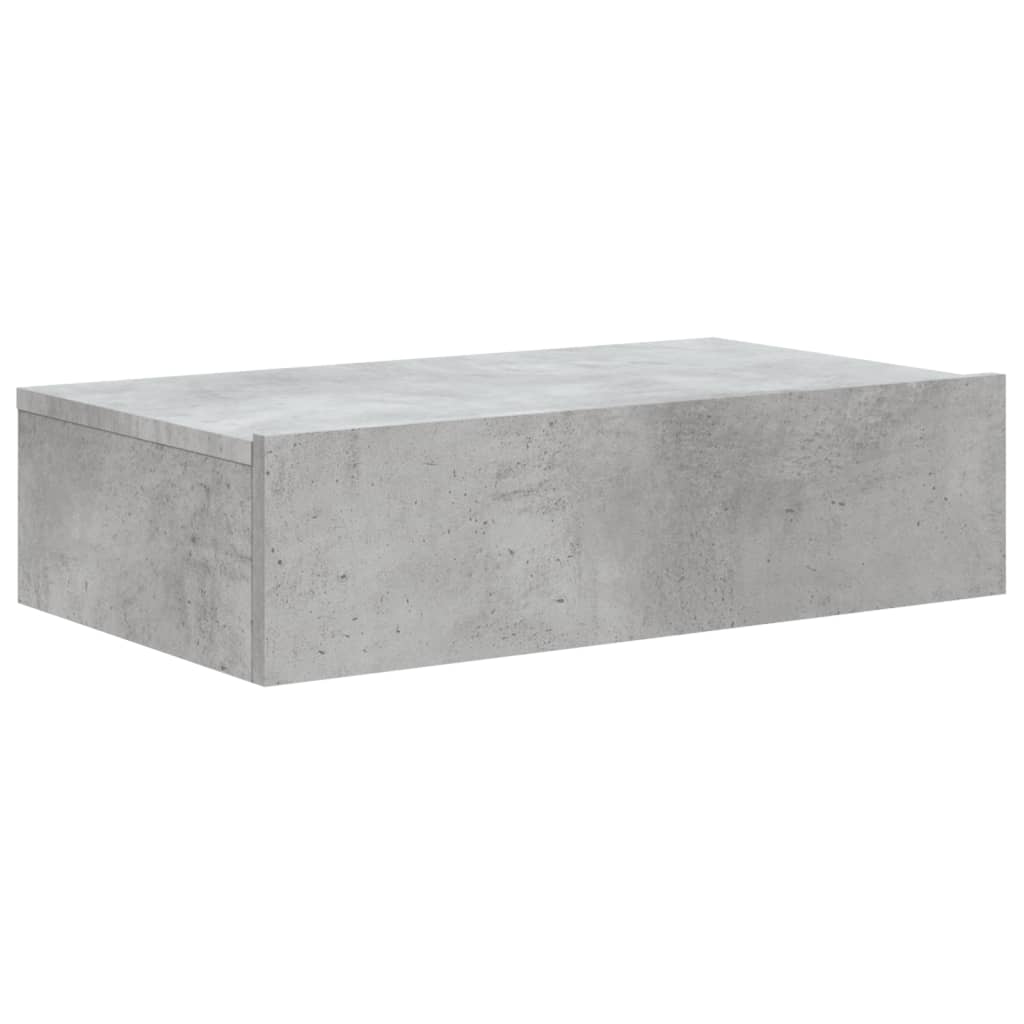 vidaXL Comodă TV cu lumini LED, gri beton, 60x35x15,5 cm