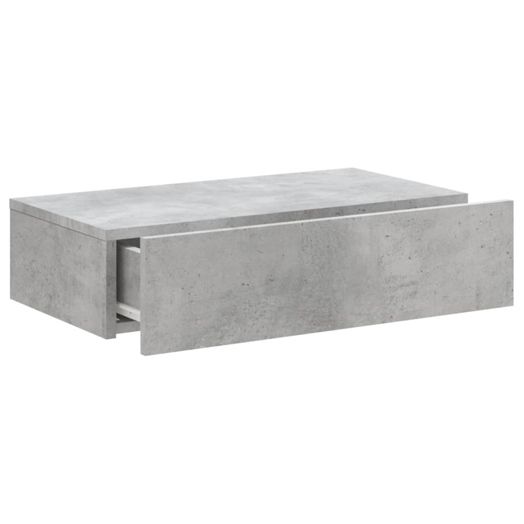 vidaXL Comodă TV cu lumini LED, gri beton, 60x35x15,5 cm