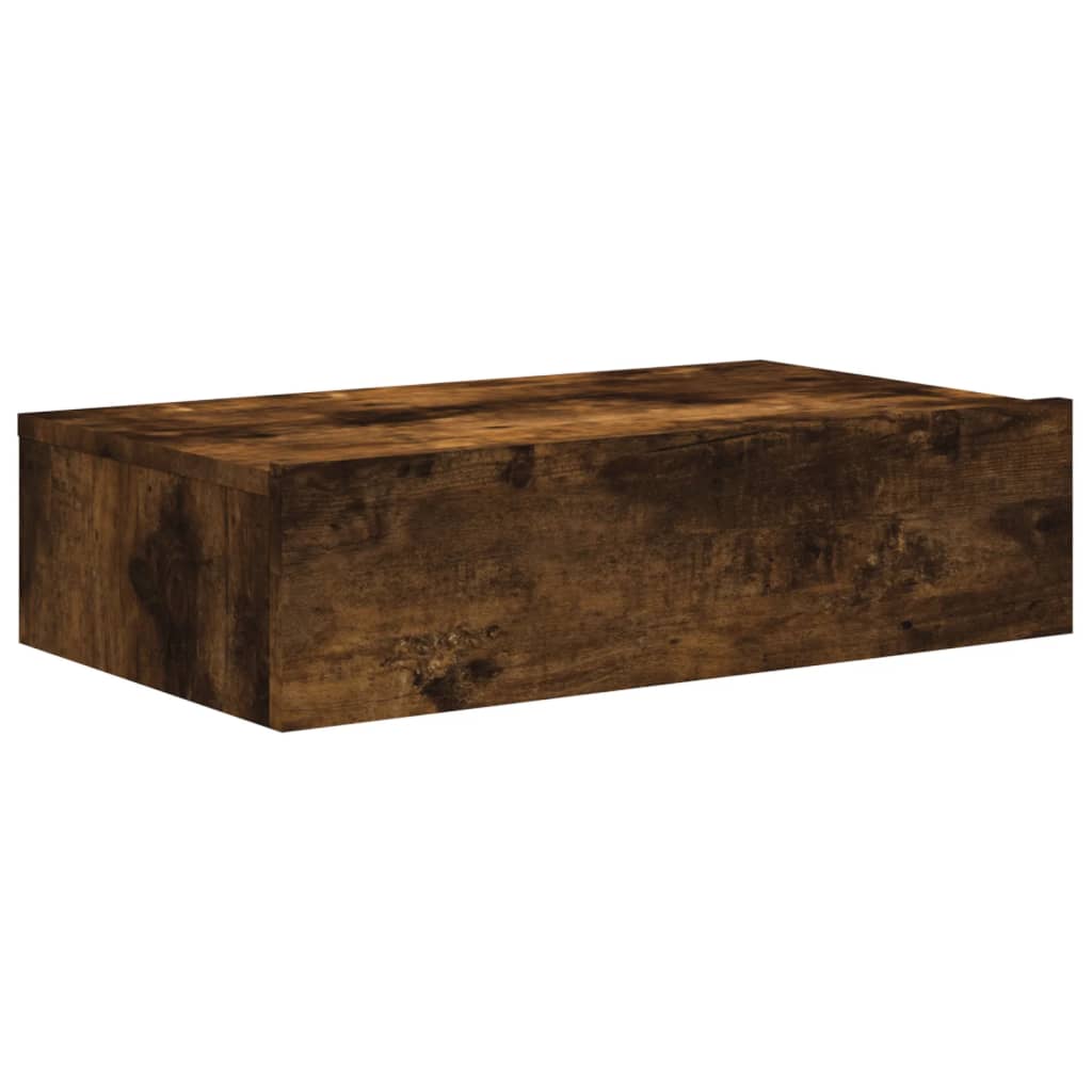 vidaXL Comodă TV cu lumini LED, stejar fumuriu, 60x35x15,5 cm