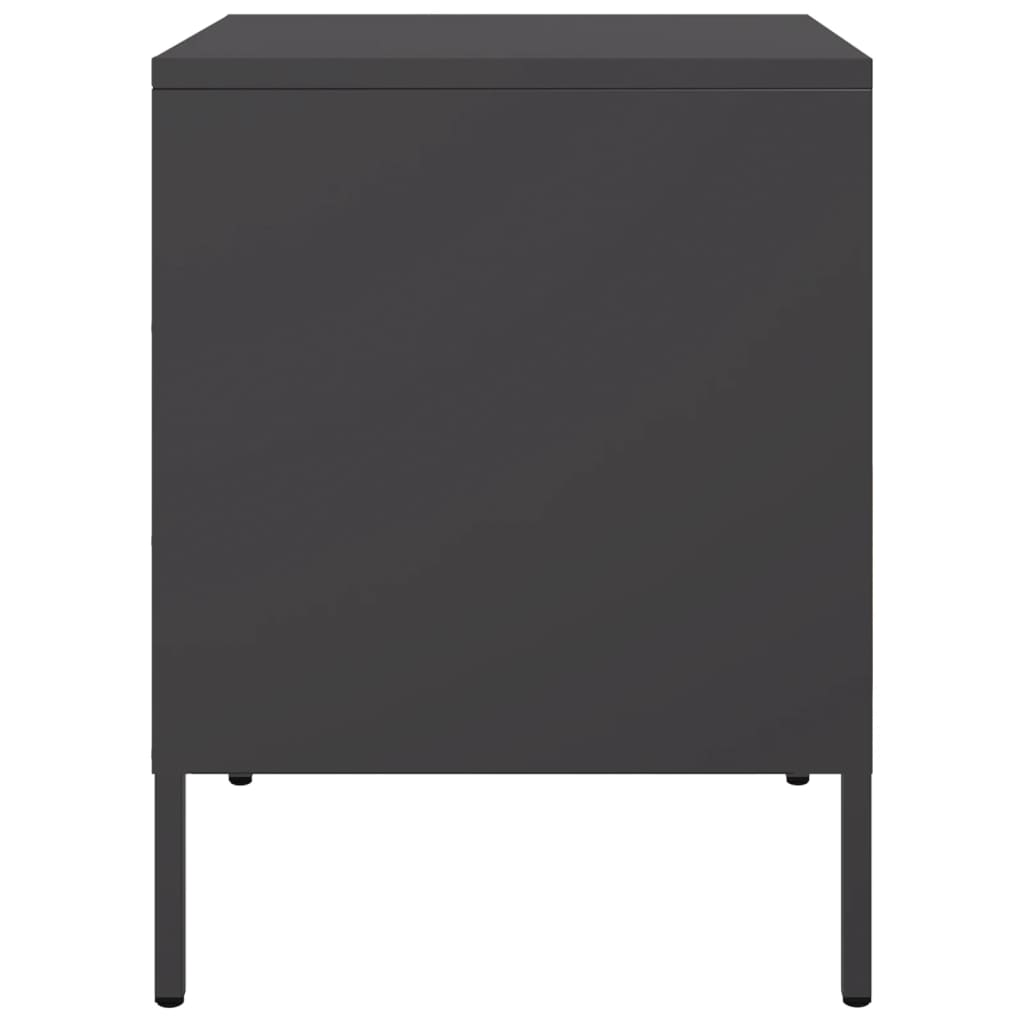vidaXL Noptiere, 2 buc., negru, 36x39x50,5 cm, oțel vidaXL Noptiere, 2 buc., negru, 36x39x50,5 cm, oțel