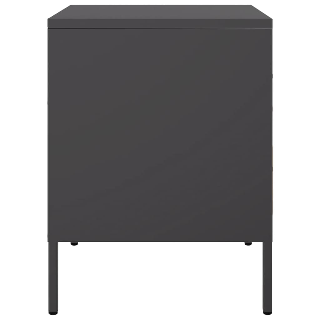 vidaXL Noptiere, 2 buc., negru, 36x39x50,5 cm, oțel vidaXL Noptiere, 2 buc., negru, 36x39x50,5 cm, oțel