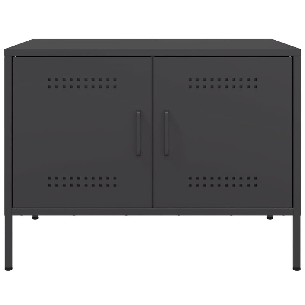 vidaXL Dulapuri TV, 2 buc., negru, 68x39x50,5 cm, oțel