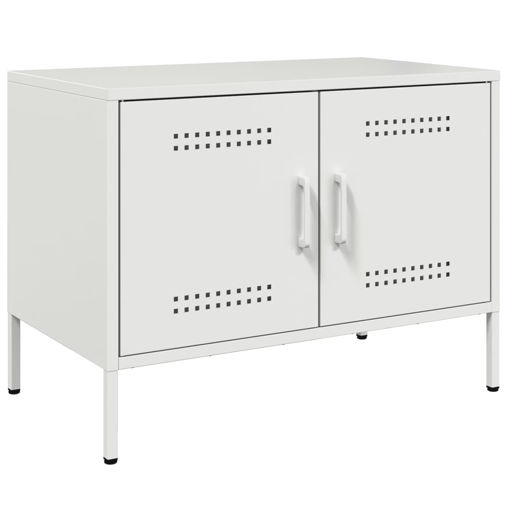 vidaXL Dulapuri TV, 2 buc., alb, 68x39x50,5 cm, oțel