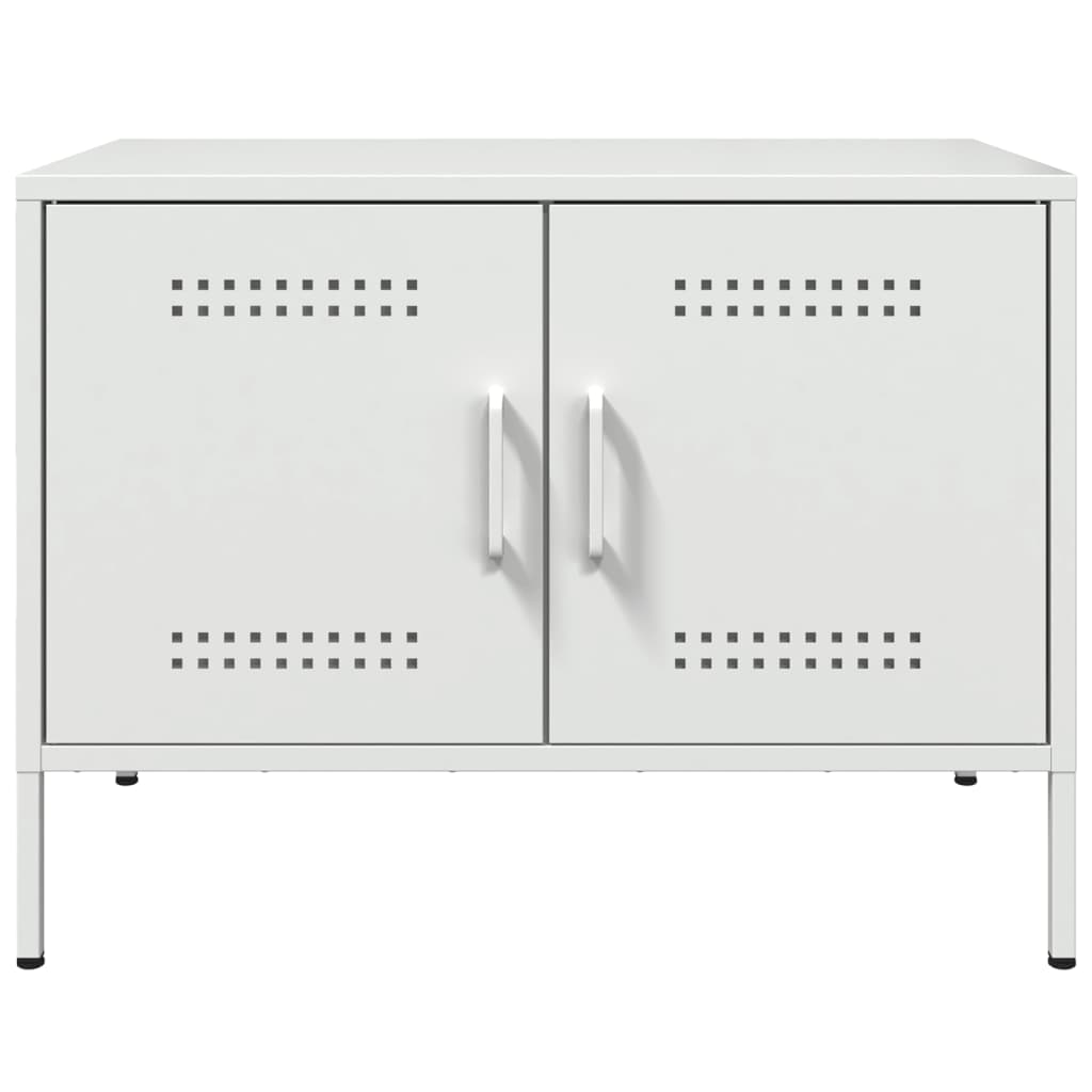 vidaXL Dulapuri TV, 2 buc., alb, 68x39x50,5 cm, oțel